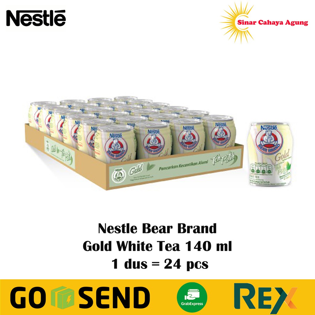 

(1 dus = 24 pcs) Susu Beruang Bear Brand White Tea Teh Putih 140 ml