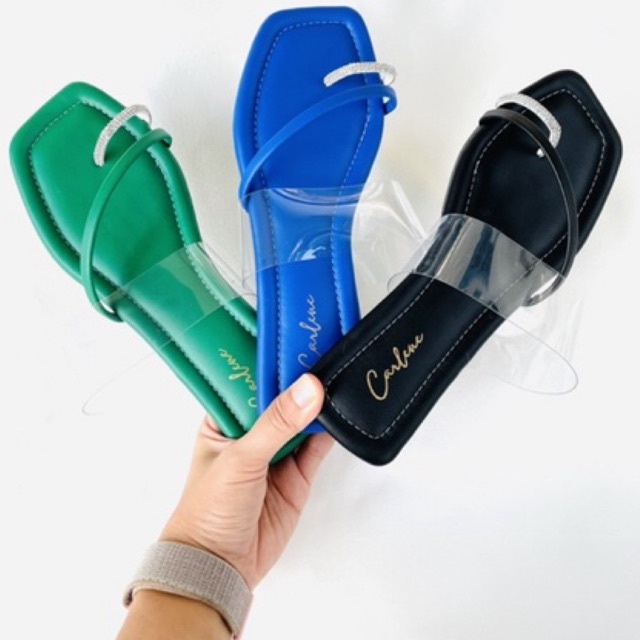 Carlene_daisy flat/sandal teplek wanita