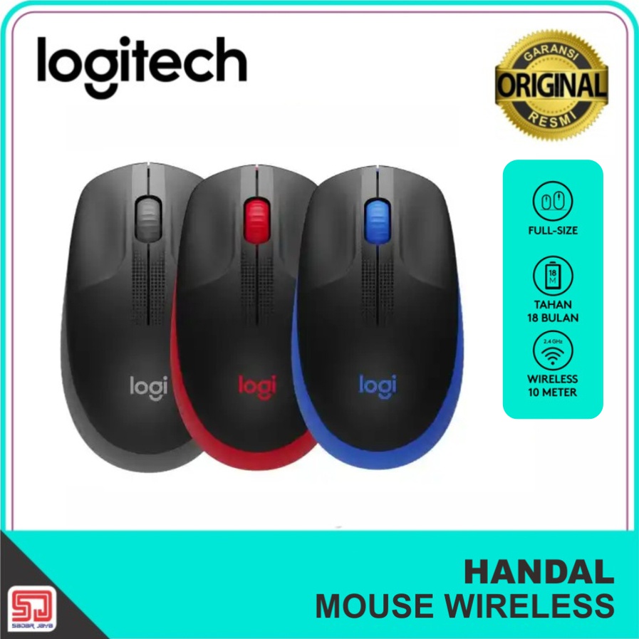 Logitech M190 Wireless Mouse Tanpa Kabel Original