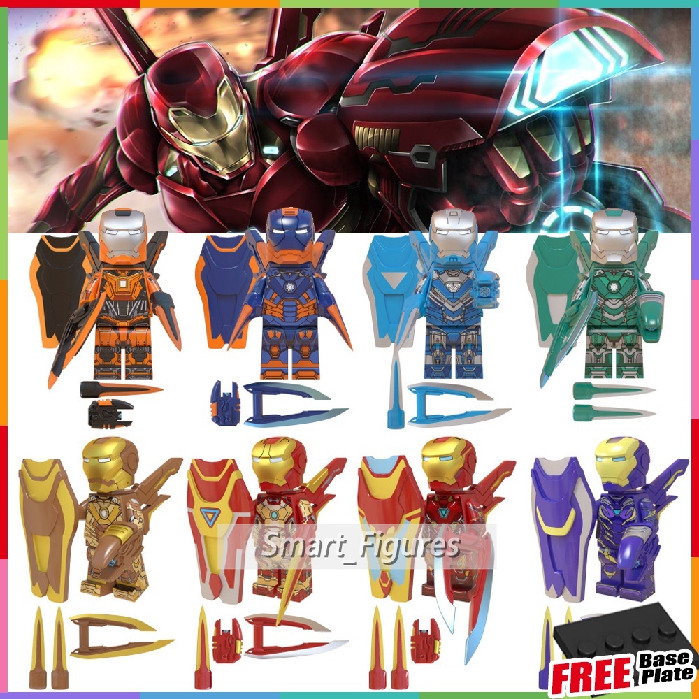 MARVEL Mini Figure Iron Man MK36 MK27 MK30 MK31 MK21 MK42 MK50 Mk16161665 Untuk Hadiah