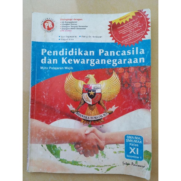 LKS PR Pendidikan Pancasila dan Kewaraganegaraan (PPKN) Kelas 11 Semester 1 SMA Intan Pariwara