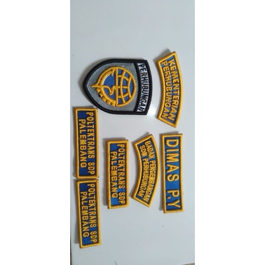 logo kementerian perhubungan timbul 1 set | atribut kemenhub murah | logo bptd|UPBU|KSOP|KKP