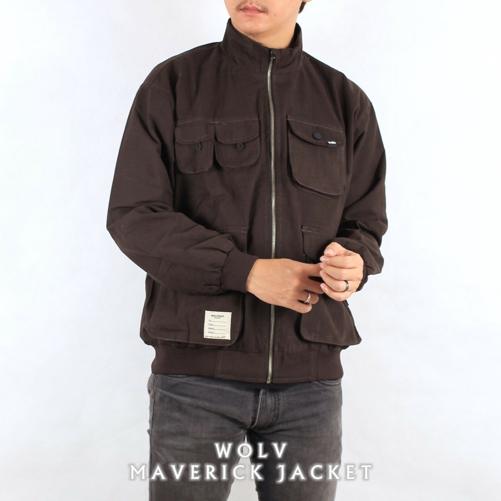 ORIGINAL WOLV Jaket Maverick Coklat Brown