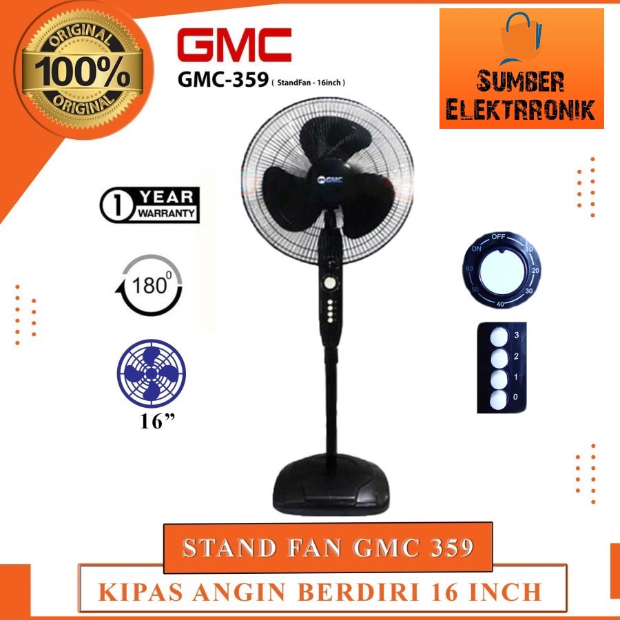 Stand Fan Kipas Angin Berdiri GMC Premium BM - 359 Free Bubble