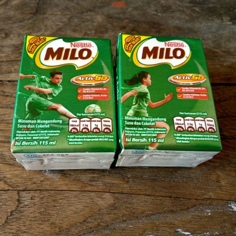 

Susu milo kotak CoklatbActive Go 115ml