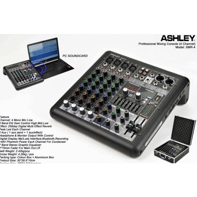 Mixer Ashley smr4 smr 4 soundcard usb BT