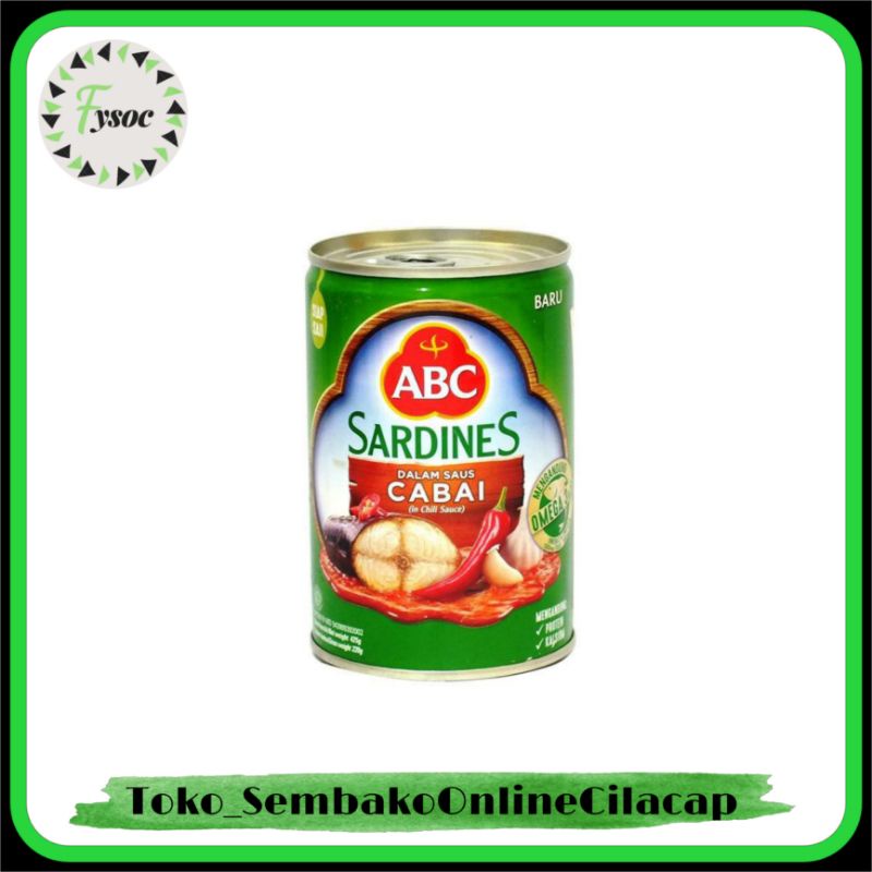 

ABC SARDINES DALAM SAUS CABAI 155GR SARDEN KECIL