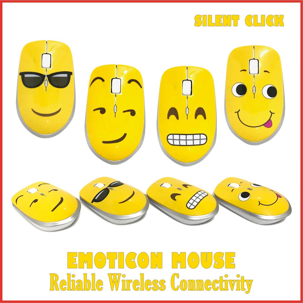 Mouse Wireless Motif Emoticon