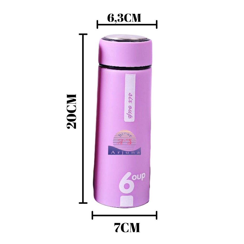 Botol Minum Kaca Six Oup 450ml  Beling botol minum cover plastik 6oup logo H50-6