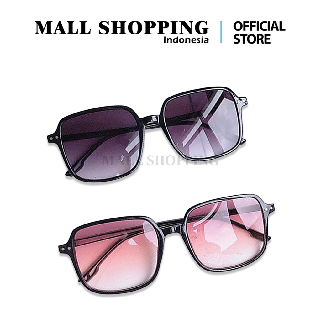 (COD) Kacamata Hitam Kotak Gaya Style Sunglasses Kacamata Fashion Eyewear MALL SHOPPING