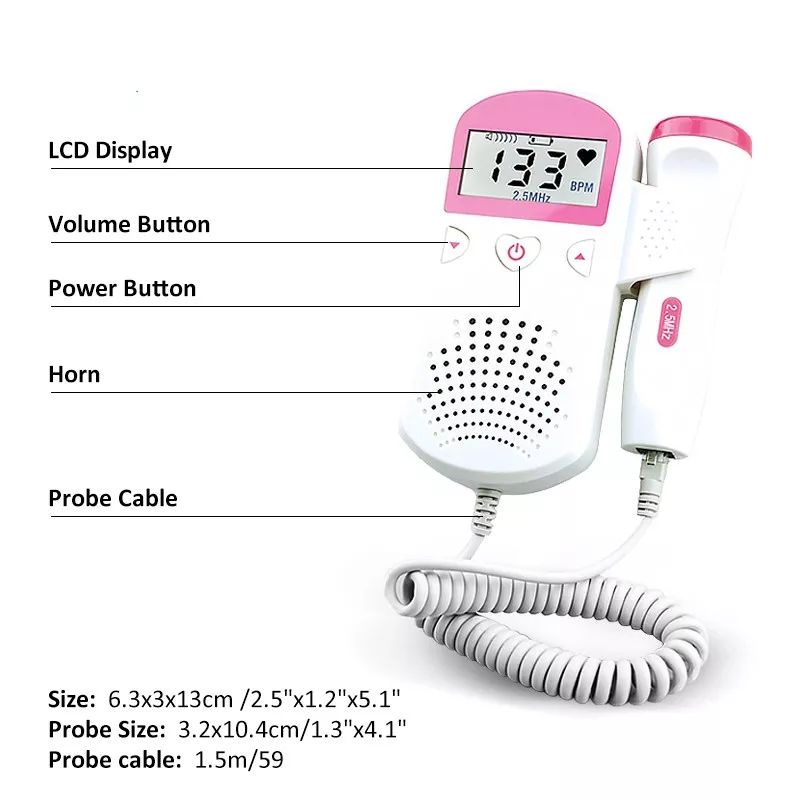 FETAL DOPPLER ALAT DETEKSI DETAK JANTUNG JANIN BAYI KANDUNGAN KEHAMILAN HEARTRATE MONITOR TES TAFFOMICRON