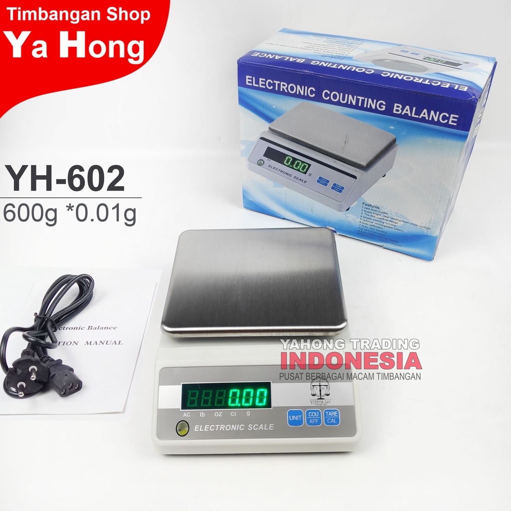 Timbangan Digital 600g 1kg Akurasi 0.01g YHG YH-602