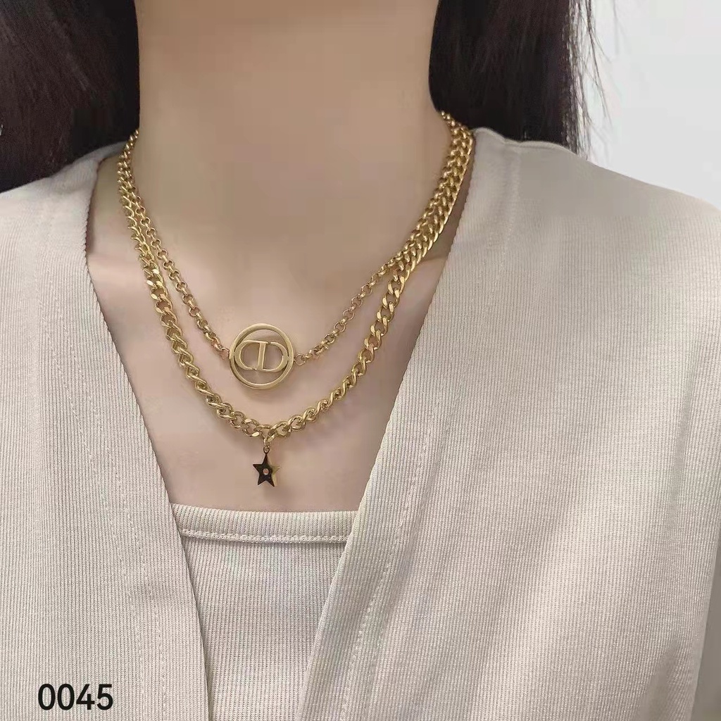 Set titanium perhiasan fashion kalung dan gelang  0003.0045