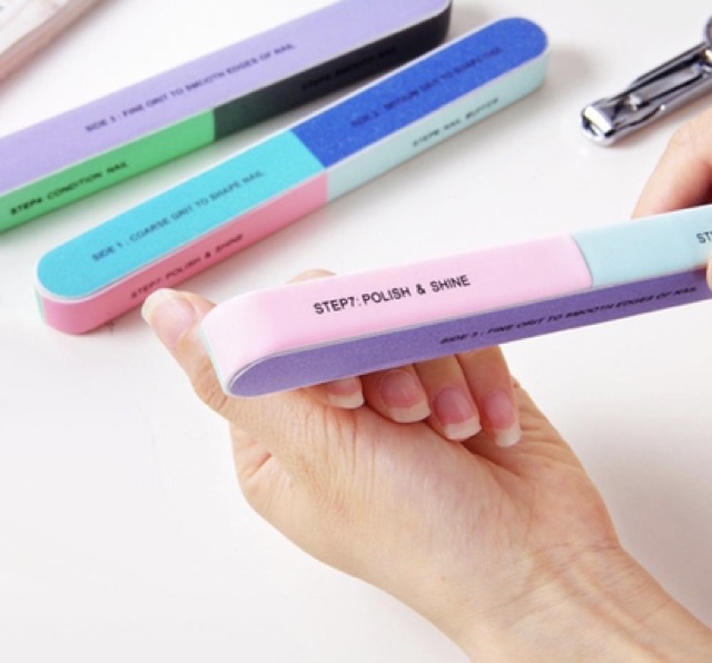 Buffer 7 sisi manicure / buffer 7 step pengilap kuku kikir asah kuku nail shinner shiner glass file