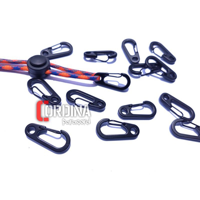 Carabiner Mini D-Shape Portabel Snap Hook Buckle Hooks Key Chain Gantungan Kunci Paracord