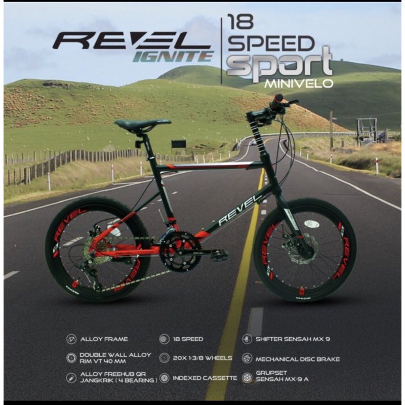 Sepeda Minivelo Revel Ignite 20 inch 16 / 18 inch SNI mixed MTB BMX Folding bike sepeda lipat kredit-5