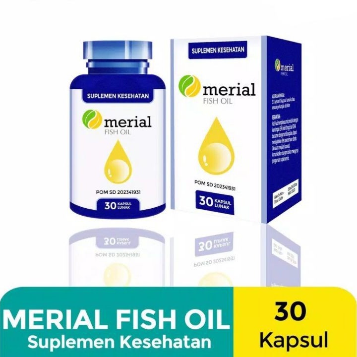 MERIAL Asli 100% Original Obat Kolesterol Jantung Tekanan Darah Tinggi Stroke Menahun Merial Fish Oi