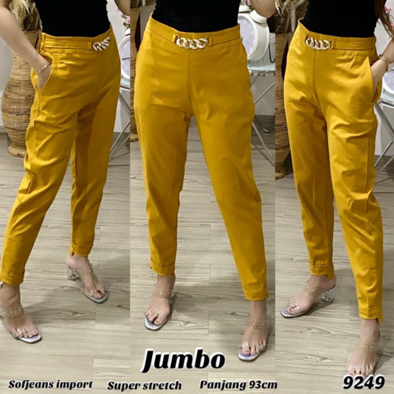 Celana Wanita Soft Jeans Strecth Import Jumbo 9249/ 9286