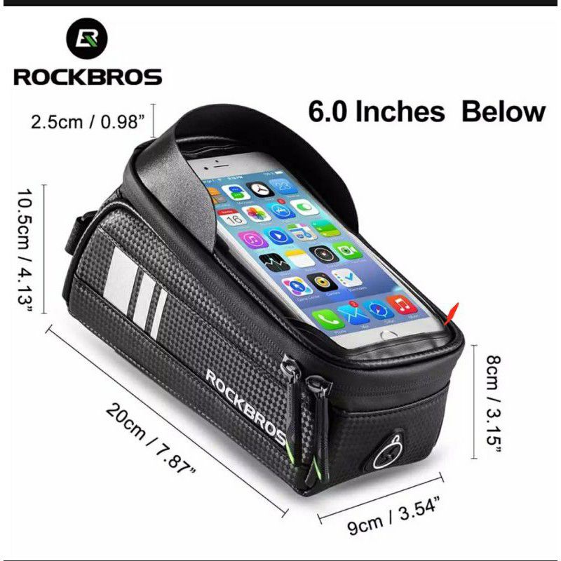 Rockbros Tas Sepeda Waterproof untuk 6.3 inch Smartphone - 017-2BK