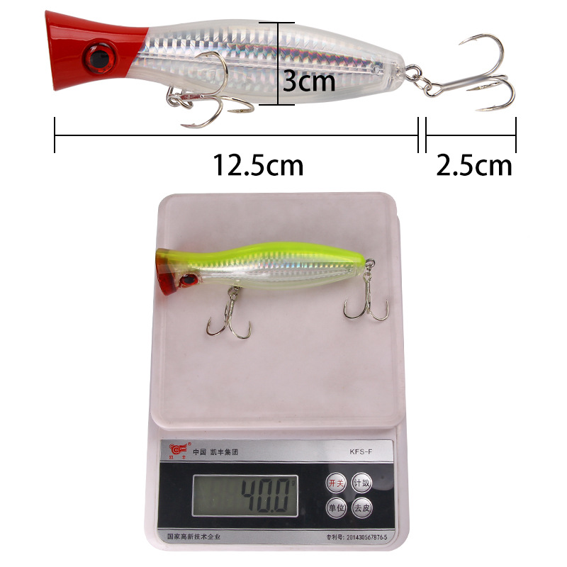 Umpan Pancing Popper 12cm 40g Untuk Permukaan Air Tawar Dan Asin