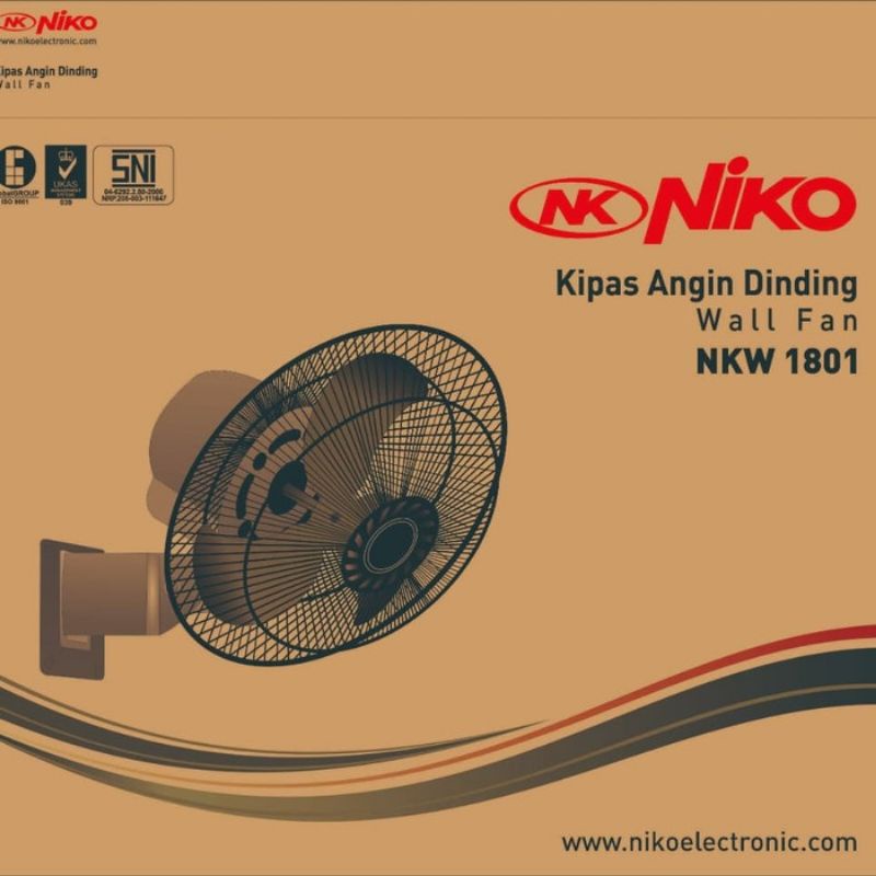 Niko Kipas Angin Dinding Besi 18 Inch / Wall Fan NKW 1801