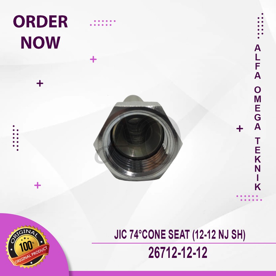 HYDRAULIC FITTING 12-12 NJ NEPEL SELANG HIDROLIK JIC 26712-12-12 SH