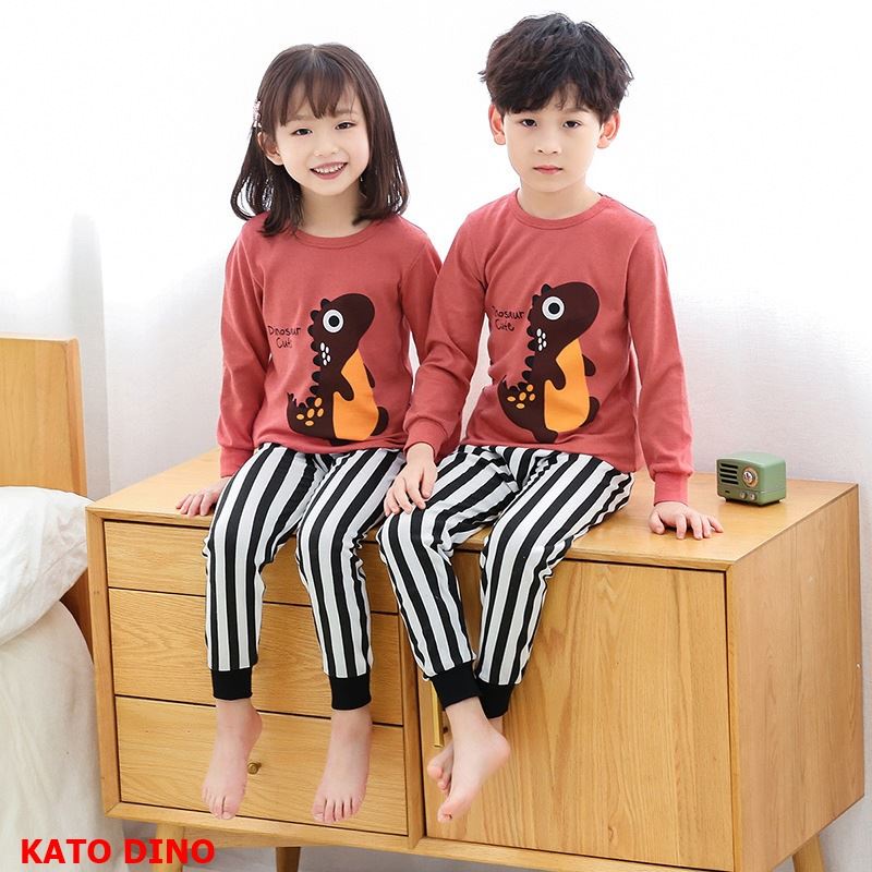 TASHAPPY PJ071 Baju Tidur Set Anak Motif Karakter Unisextas Lucu Terbaru supplier baju import