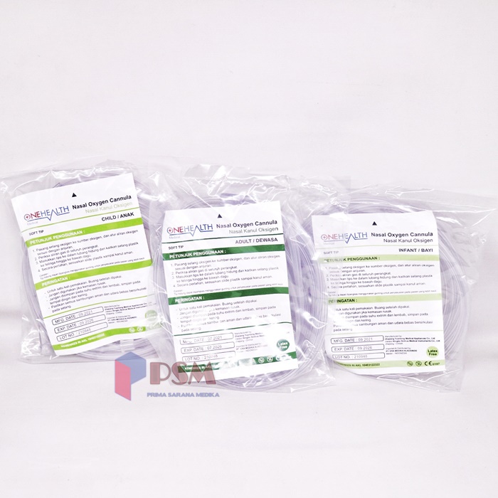 Onehealth Gea Nasal Oxygen Canula / Selang Oksigen Dewasa, Anak, Bayi