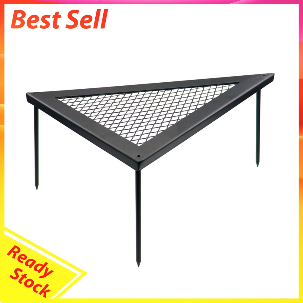 Triangle Outdoor Iron Net Table Cooking Camping Picnic BBQ Pot Grill Racks