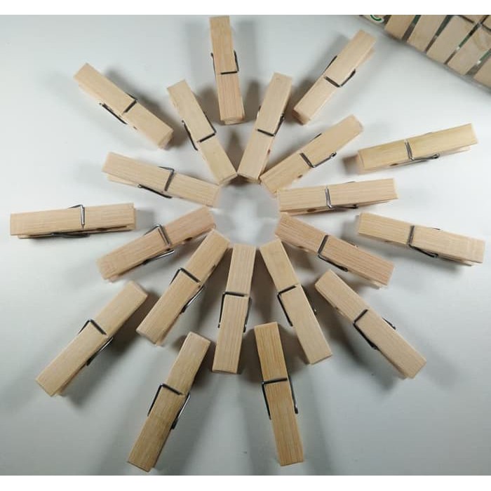 Jepitan Jemuran Baju Clothespin / Wooden Clip / Jepitan Kayu + Gratis Ongkir