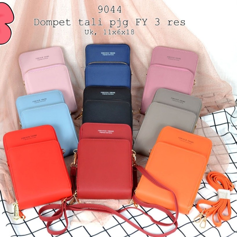 Tas selempang slingphone - Dompet tali panjang - tas 3resleting 9044