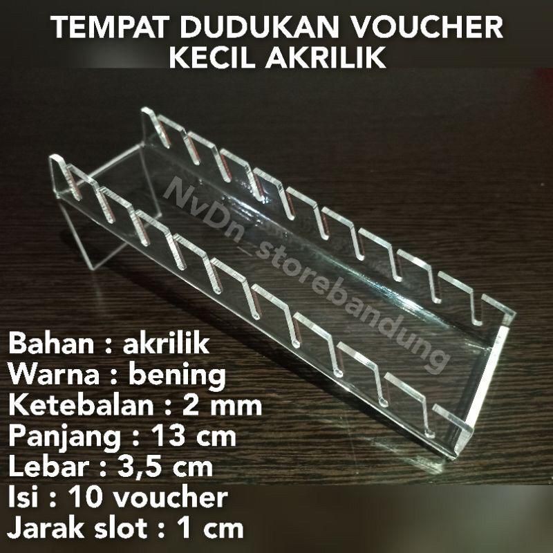 Dudukan Kartu Perdana / Dudukan Voucher Akrilik 2mm 10 Tingkat