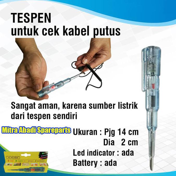 Obeng Min/Screwdriver Tespen/Test Pen MS-18 Voltage Tester AC/DC BERKUALITAS