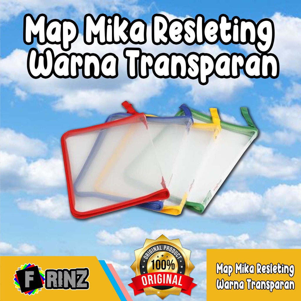 

ATK ~ Map Tas Resleting Mika Folio Transparan Tebal