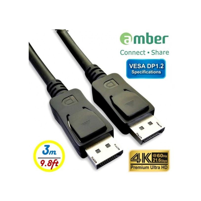 Kabel Amber DPC-230 - Display Port 1.2, 144Hz Ready 3M