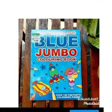 

Blue jumbo coloring BookPaperbook tebal