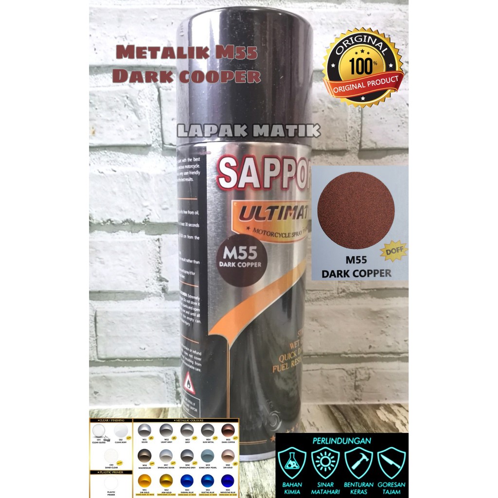 Paket Pilok Sapporo GREY COOPER MAGNESIUM SILVER HITAM METALIK M53 M55 M56 M57 M58 M73 400ML