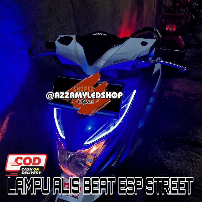 Lampu alis LED DRL alis flexible lentur BEAT ESP BEAT STREET HONDA BEAT no bintik terang berkualitas