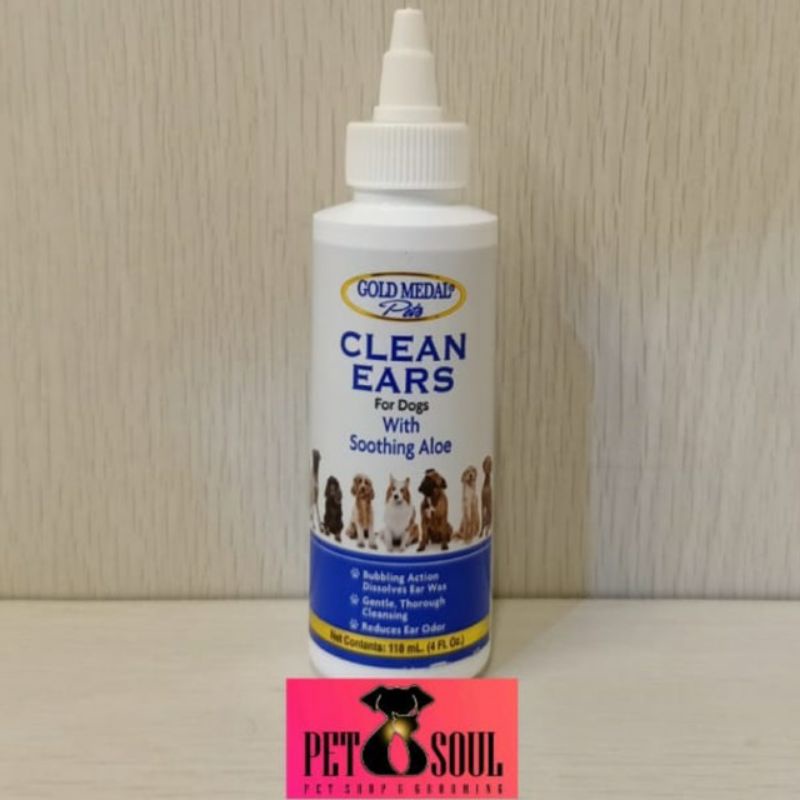 Gold Medal Clean Ears with Soothing Aloe 118ml/ Pembersih telinga anjing kucing