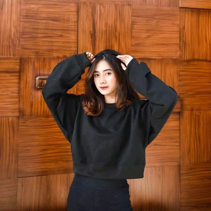 OVERSIZE CROP || SWEATER WANITA KEKINIAN || SWEATER KOREAN LOOK