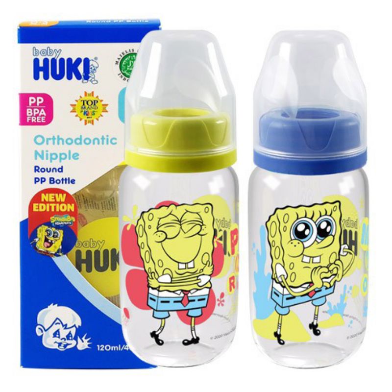 Huki Orthodontic Nipple Round PP Bottle 1 Pcs Random