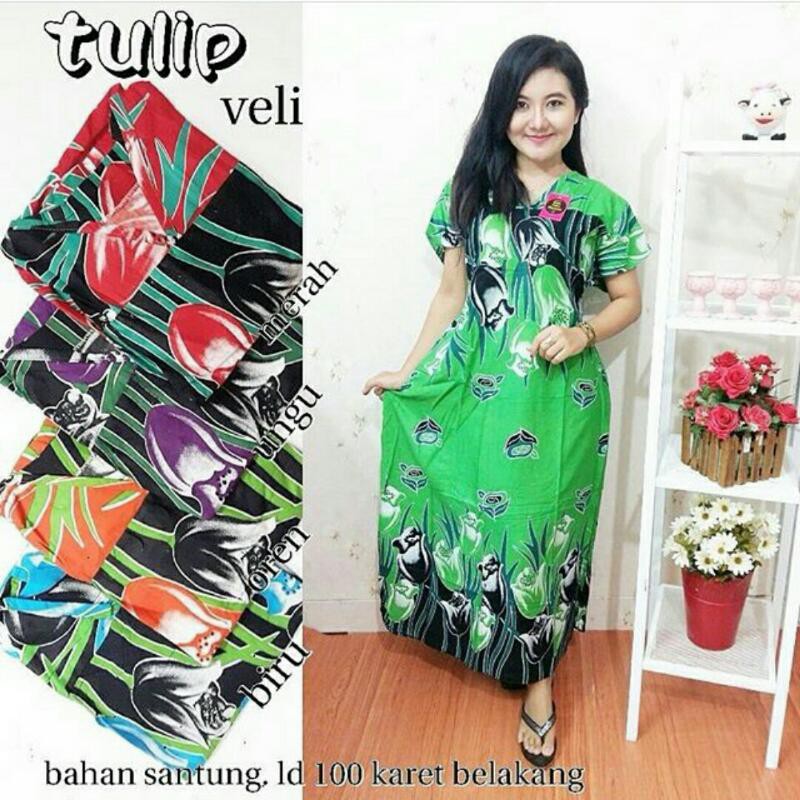 Daster Wanita Veli Panjang Kekinian Bahan Rayon Ld 100