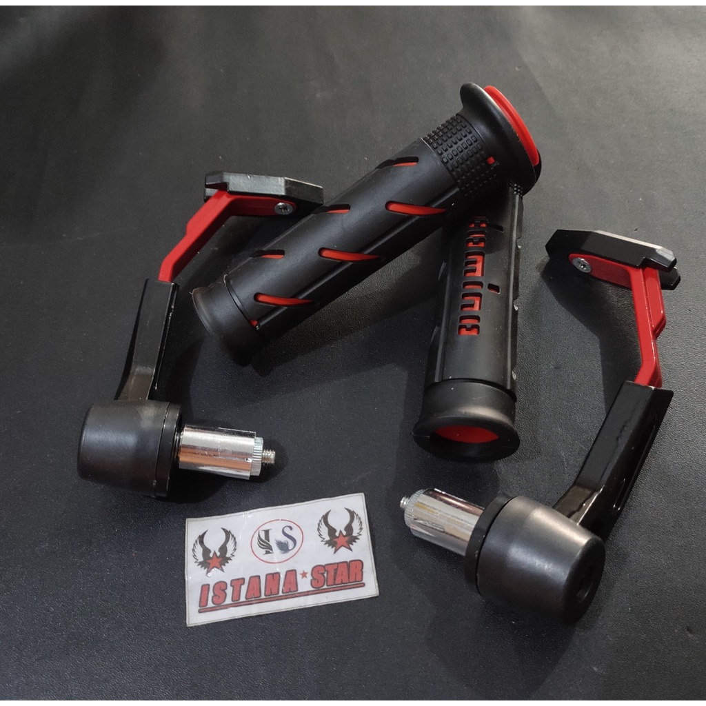 [PAKET STANG ACC] Proguard Robot Plus Handgrip Domino SIsik Universal Motor Warna MERAH