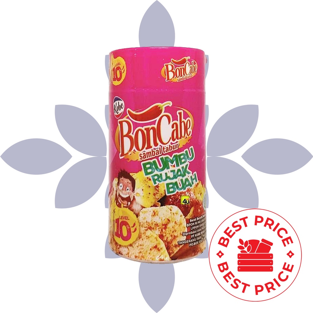 BONCABE - BUMBU TABUR RUJAK BUAH LEVEL 10 - 45 GR (BOTOL)