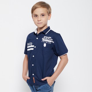 M231 Kemeja  Anak  Laki Laki  Basic Combination Warna  Navy 