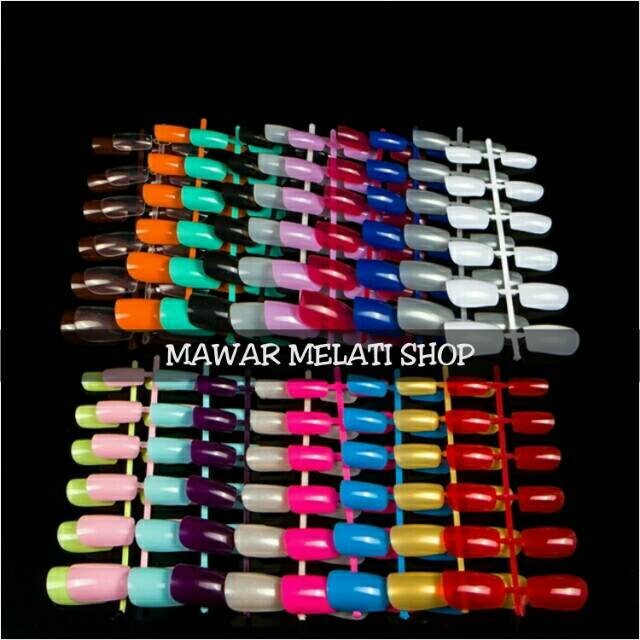 Kuku palsu polos 12pcs fake nail