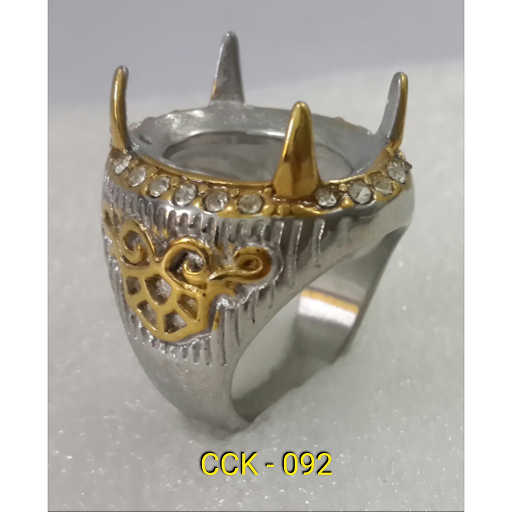 Ring Cincin Titanium Import ikat batu akik per codi DICS 50% cck-092