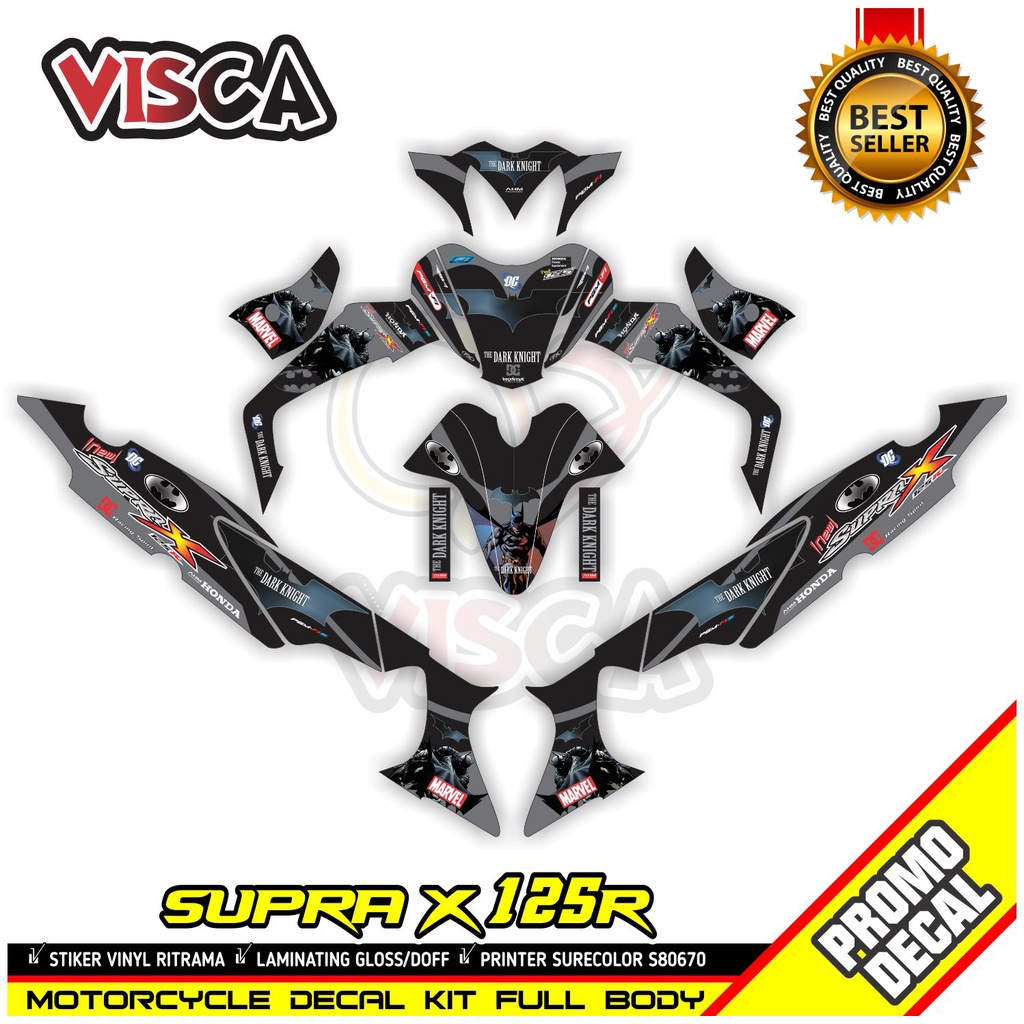 Decal Supra X 125 R Full Body Stiker Supra X 125 R Full Body Batman