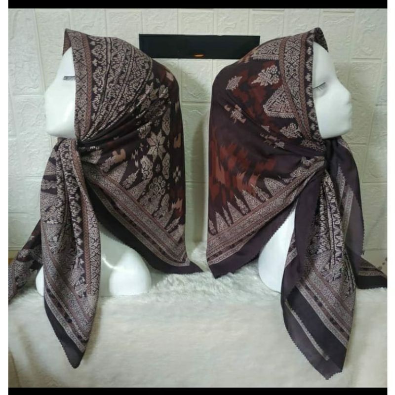 hijab voal segiempat motif songket