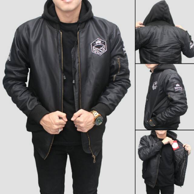 jaket bomber hoodie